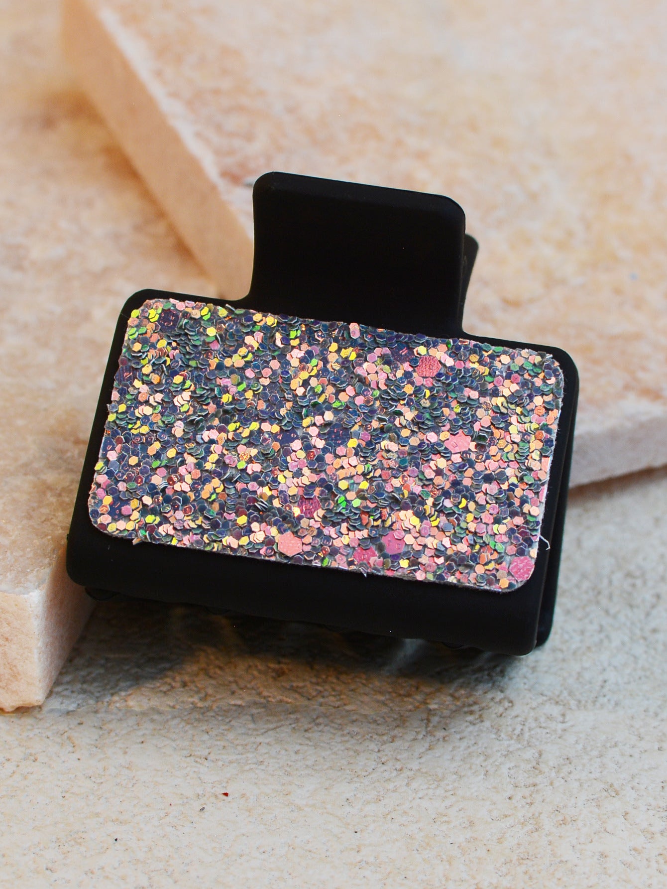 Wholesale Gretel Sequin PU Leather Hair Clip Shark Clip